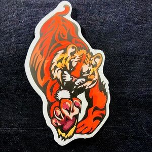 Charging Tiger Single Decor Accent Waterproof Sticker
